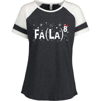 Fa La 8 Math Teacher Christmas Fa La La Enza Ladies Jersey Colorblock Tee