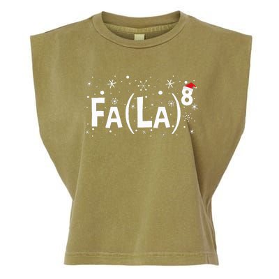 Fa La 8 Math Teacher Christmas Fa La La Garment-Dyed Women's Muscle Tee