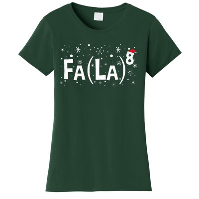 Fa La 8 Math Teacher Christmas Fa La La Women's T-Shirt