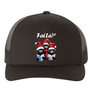 Fa La 8 Cats Singing Christmas Carols Cat Lover Yupoong Adult 5-Panel Trucker Hat