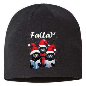 Fa La 8 Cats Singing Christmas Carols Cat Lover Sustainable Beanie