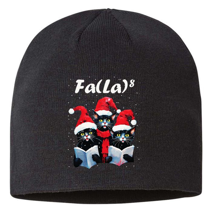 Fa La 8 Cats Singing Christmas Carols Cat Lover Sustainable Beanie