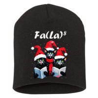 Fa La 8 Cats Singing Christmas Carols Cat Lover Short Acrylic Beanie