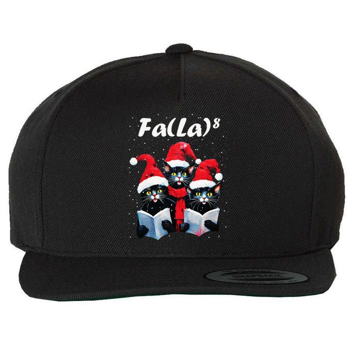 Fa La 8 Cats Singing Christmas Carols Cat Lover Wool Snapback Cap