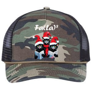 Fa La 8 Cats Singing Christmas Carols Cat Lover Retro Rope Trucker Hat Cap