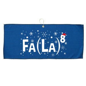 Fa La 8 Math Teacher Christmas Fa La La Large Microfiber Waffle Golf Towel