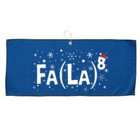 Fa La 8 Math Teacher Christmas Fa La La Large Microfiber Waffle Golf Towel