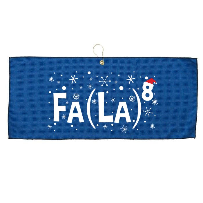 Fa La 8 Math Teacher Christmas Fa La La Large Microfiber Waffle Golf Towel