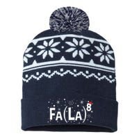 Fa La 8 Math Teacher Christmas Fa La La USA-Made Snowflake Beanie