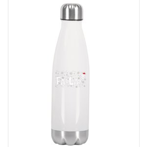 Fa La 8 Math Teacher Christmas Fa La La Stainless Steel Insulated Water Bottle