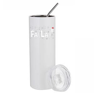 Fa La 8 Math Teacher Christmas Fa La La Stainless Steel Tumbler