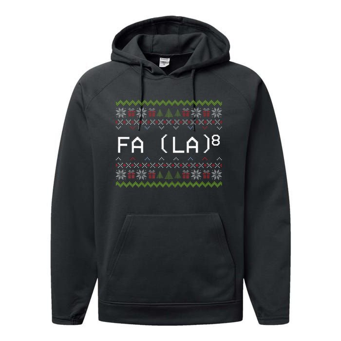 Fa La 8 Funny Christmas Santa Math Teacher Xmas Performance Fleece Hoodie