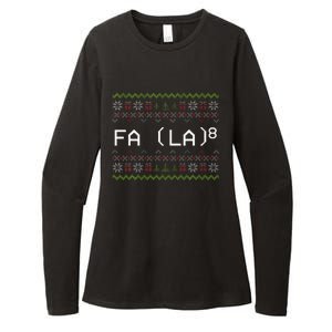 Fa La 8 Funny Christmas Santa Math Teacher Xmas Womens CVC Long Sleeve Shirt