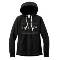 Fa La 8 Funny Christmas Santa Math Teacher Xmas Women's Fleece Hoodie