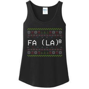 Fa La 8 Funny Christmas Santa Math Teacher Xmas Ladies Essential Tank