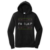 Fa La 8 Funny Christmas Santa Math Teacher Xmas Women's Pullover Hoodie