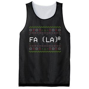 Fa La 8 Funny Christmas Santa Math Teacher Xmas Mesh Reversible Basketball Jersey Tank