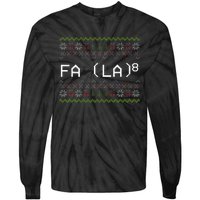 Fa La 8 Funny Christmas Santa Math Teacher Xmas Tie-Dye Long Sleeve Shirt