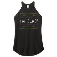 Fa La 8 Funny Christmas Santa Math Teacher Xmas Women's Perfect Tri Rocker Tank