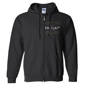 Fa La 8 Funny Christmas Santa Math Teacher Xmas Full Zip Hoodie