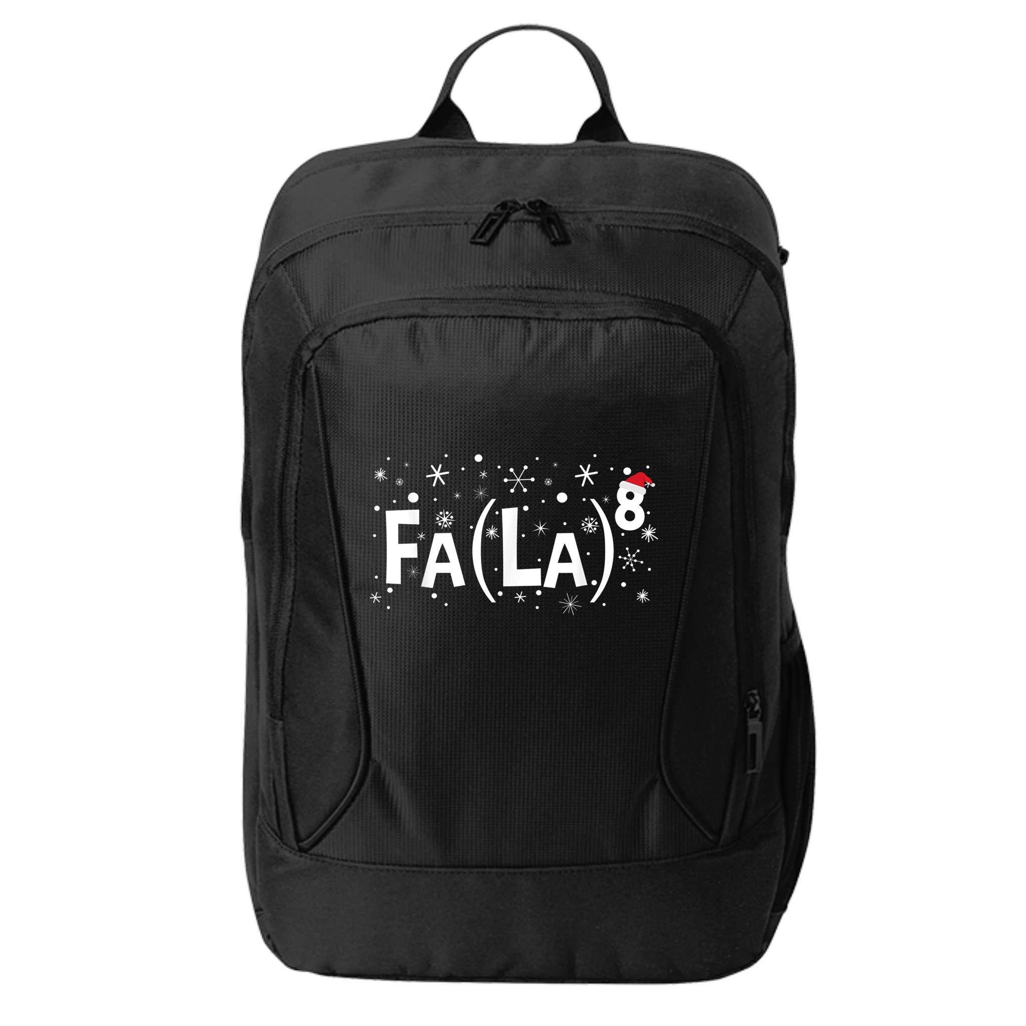 Fa La 8 Shirt - Math Teacher Christmas Shirt Fa La La City Backpack
