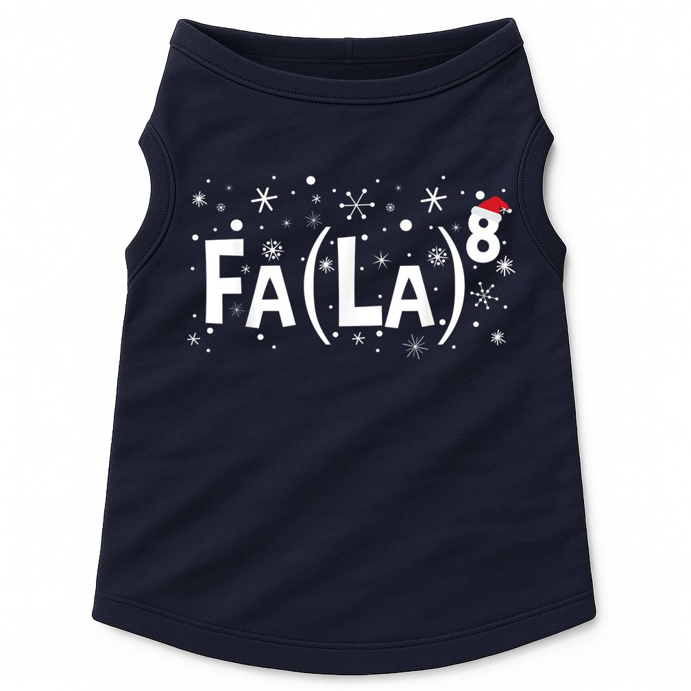 Fa La 8 Shirt - Math Teacher Christmas Shirt Fa La La Doggie Tank