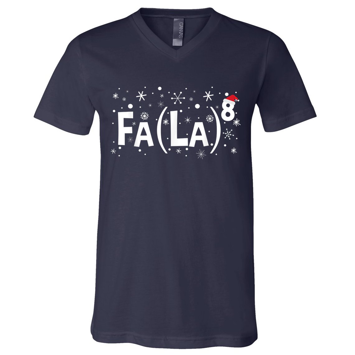 Fa La 8 Shirt - Math Teacher Christmas Shirt Fa La La V-Neck T-Shirt