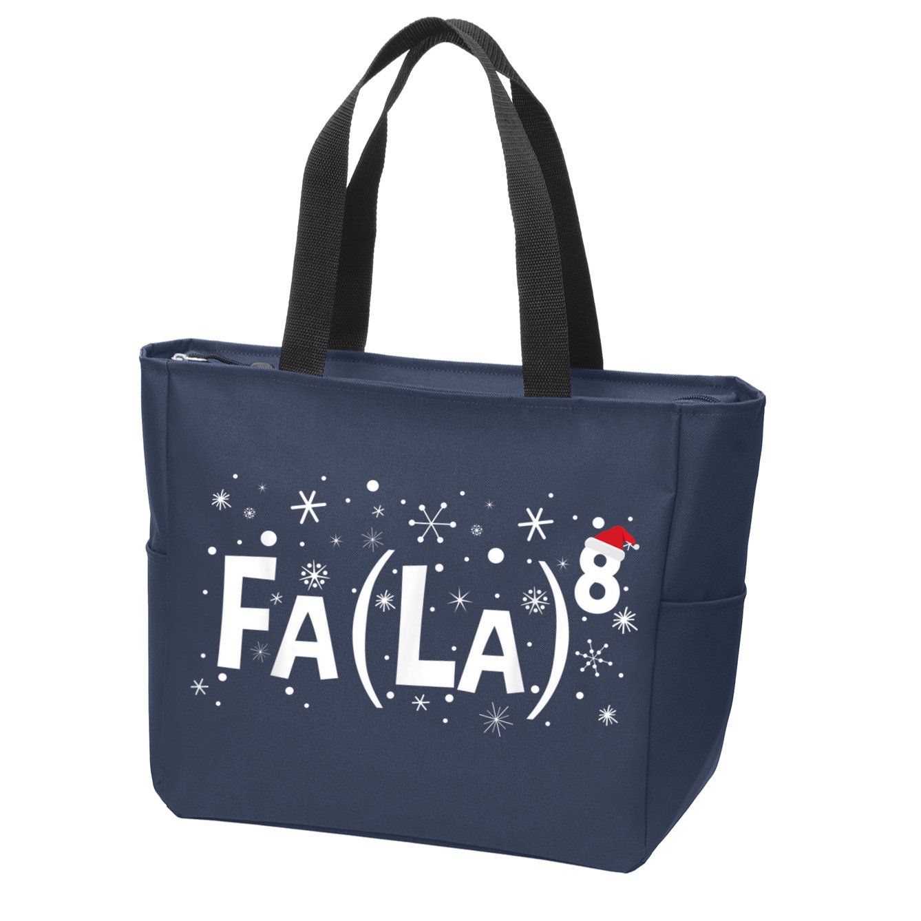 Fa La 8 Shirt - Math Teacher Christmas Shirt Fa La La Zip Tote Bag