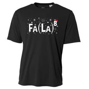 Fa La 8 Math Teacher Christmas Fa La La Cooling Performance Crew T-Shirt