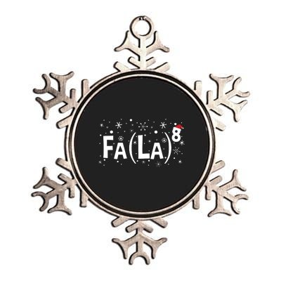 Fa La 8 Math Teacher Christmas Fa La La Metallic Star Ornament