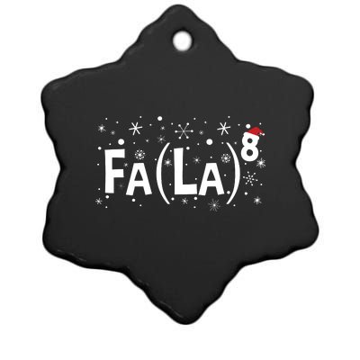 Fa La 8 Math Teacher Christmas Fa La La Ceramic Star Ornament