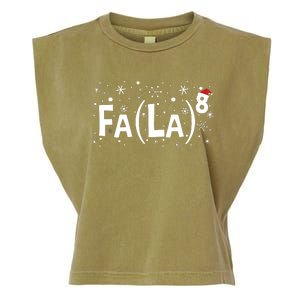 Fa La 8 Math Teacher Christmas Fa La La Garment-Dyed Women's Muscle Tee