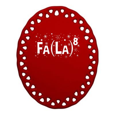 Fa La 8 Math Teacher Christmas Fa La La Ceramic Oval Ornament