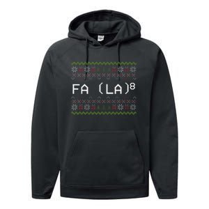 Fa La 8 Hilarious Santa Math Teacher Christmas Gift Performance Fleece Hoodie