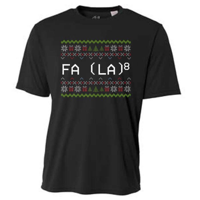 Fa La 8 Hilarious Santa Math Teacher Christmas Gift Cooling Performance Crew T-Shirt