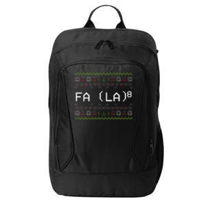 Fa La 8 Hilarious Santa Math Teacher Christmas Gift City Backpack