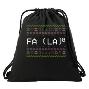 Fa La 8 Hilarious Santa Math Teacher Christmas Gift Drawstring Bag