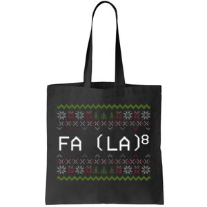 Fa La 8 Hilarious Santa Math Teacher Christmas Gift Tote Bag