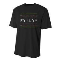 Fa La 8 Hilarious Santa Math Teacher Christmas Gift Youth Performance Sprint T-Shirt