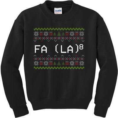 Fa La 8 Hilarious Santa Math Teacher Christmas Gift Kids Sweatshirt