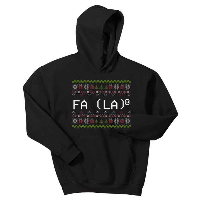 Fa La 8 Hilarious Santa Math Teacher Christmas Gift Kids Hoodie