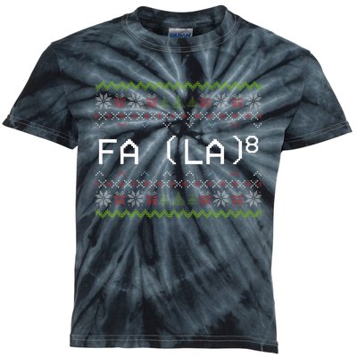 Fa La 8 Hilarious Santa Math Teacher Christmas Gift Kids Tie-Dye T-Shirt