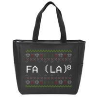 Fa La 8 Hilarious Santa Math Teacher Christmas Gift Zip Tote Bag