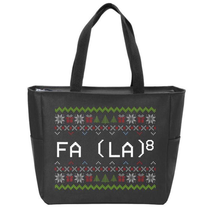 Fa La 8 Hilarious Santa Math Teacher Christmas Gift Zip Tote Bag