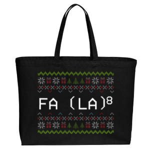 Fa La 8 Hilarious Santa Math Teacher Christmas Gift Cotton Canvas Jumbo Tote