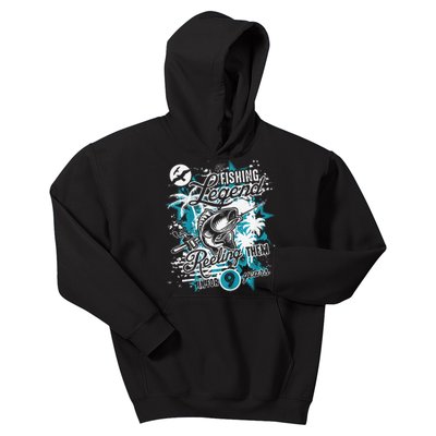 Fishing Legend 9th Birthday Fishing Kids Hoodie