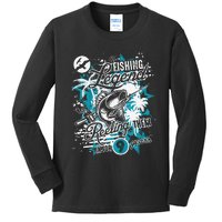 Fishing Legend 9th Birthday Fishing Kids Long Sleeve Shirt