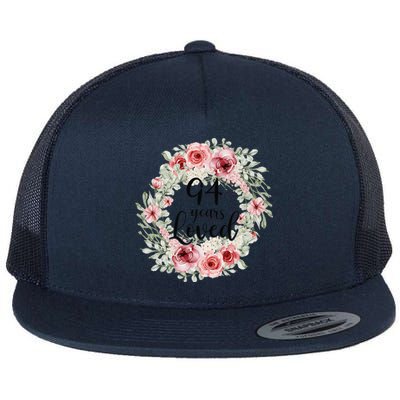 Floral Loved 94 Year Old 94th Birthday Gifts Mom Mothers Day Gift Flat Bill Trucker Hat