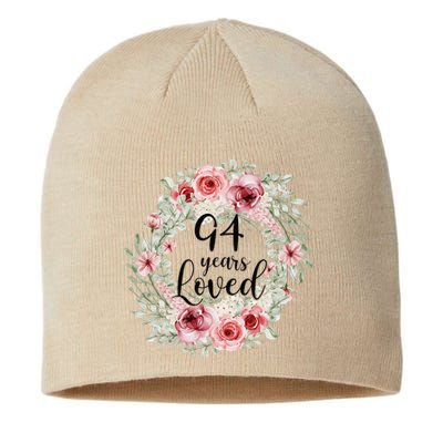 Floral Loved 94 Year Old 94th Birthday Gifts Mom Mothers Day Gift Sustainable Beanie