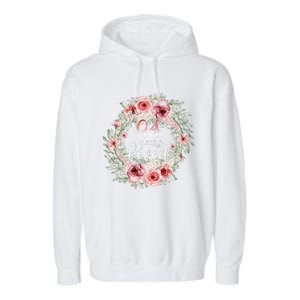 Floral Loved 94 Year Old 94th Birthday Gifts Mom Mothers Day Garment-Dyed Fleece Hoodie